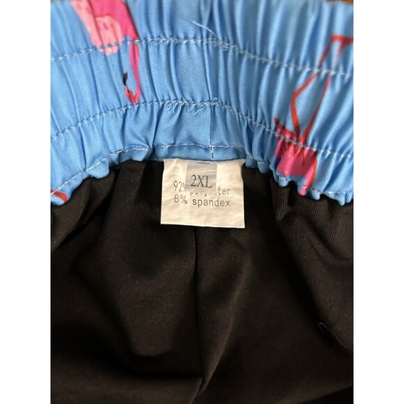 Mens Pink Flamingo Blue Swim Trunks Size XXL NWoT - Picture 8 of 8
